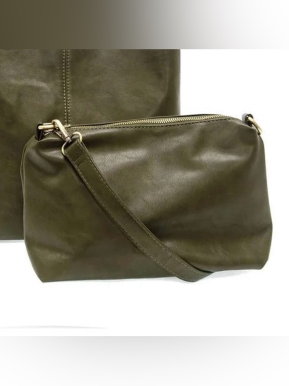 Joy Susan Women’s Olive Green Leather Crossbody Bag NWOT